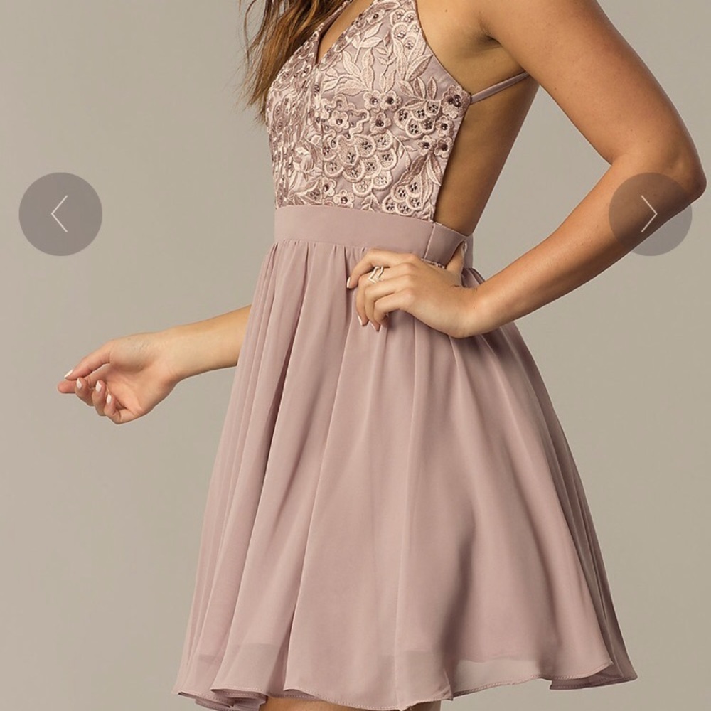 Beautiful Mocha Prom Girl mid length dress!